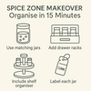 Spice zone makeover organise in 15 minutes