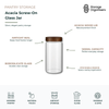 1200ml acacia screw-on glass jar with airtight wooden lid, tall borosilicate pantry storage container for pasta, grains, and kitchen organisation