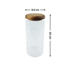 Acacia lid glass jar 1200ml, perfect for pantry storage and kitchen organization.