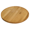 Bamboo rotating storage turntable for kitchen and pantry organization, perfect for decluttering and stylish storage solutions.