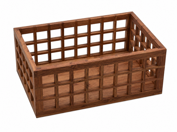 Acacia Perforated Storage Basket β Large