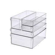 Clear Stackable Tub With Lip – Large ideal for kitchen and pantry organisation. Perfect for use as storage organisers or drawer organisers.
