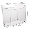 Clear Pull-Out Organiser – Wide for kitchen cupboards, optimised for pantry and under sink storage, enhances drawer organisation.