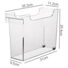 Clear Pull-Out Organiser – Narrow for efficient kitchen or pantry storage, perfect for under sink or drawer use, with dimensions.