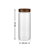 1750ml Acacia Glass Jar – Pantry Storage Container