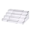 Expandable 4-Tier Clear Spice Rack Organiser for kitchen or pantry to enhance storage and organisation with clear levels.
