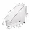 Clear Pull-Out Organiser with dimensions shown, ideal for deep shelves in kitchen or pantry, enhances storage organisation.