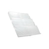 Clear expandable in-drawer spice rack for efficient kitchen storage and organization.