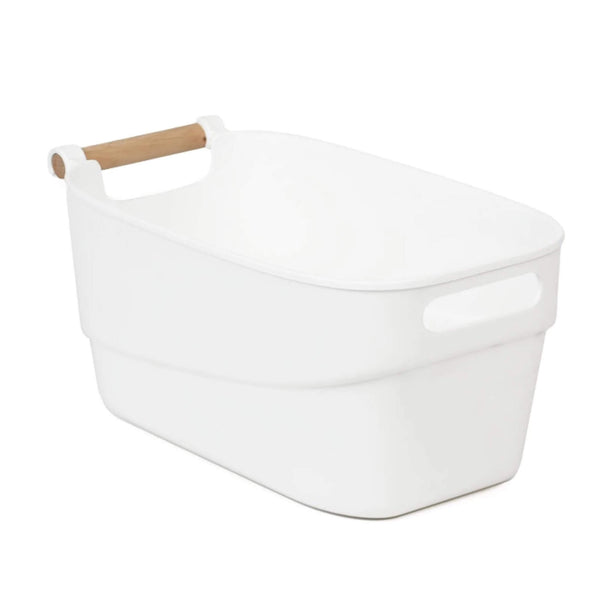 Large White Storage Tub With Handle