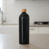 Black Screw Top Bottle – 1 L Refillable Storage for kitchen countertop or pantry organisation, ideal for storage organisers.