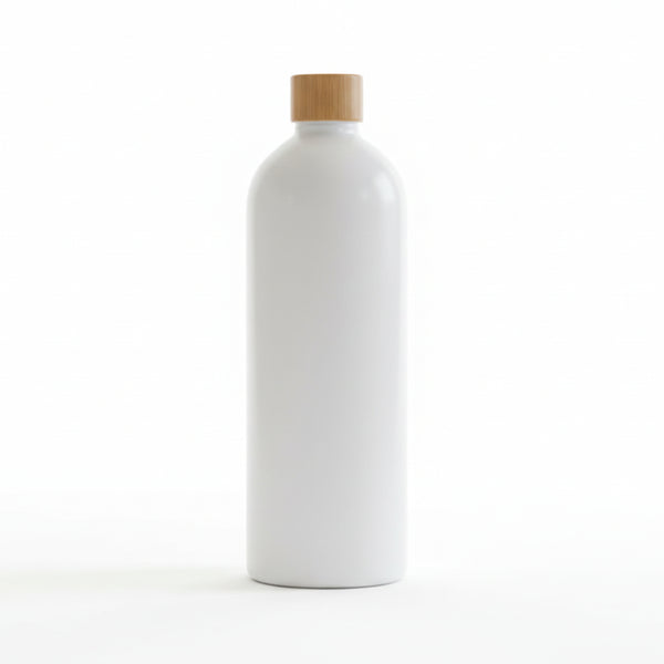 White Screw Top Bottle – 1 L Refillable Storage, perfect for kitchen and pantry organisation, blends with storage organisers.