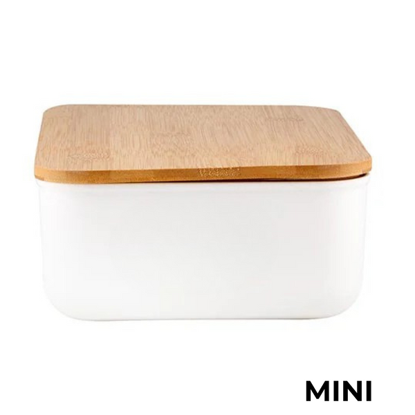 Mini Plastic & Bamboo Storage Containers – Multi-Purpose Organisers, ideal for pantry, fridge tubs, or bathroom organisation.