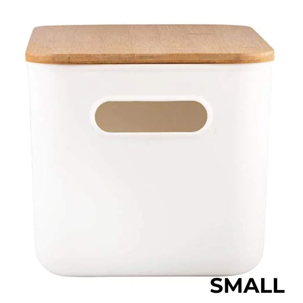 Plastic & Bamboo Storage Containers โ Multi-Purpose Organisers