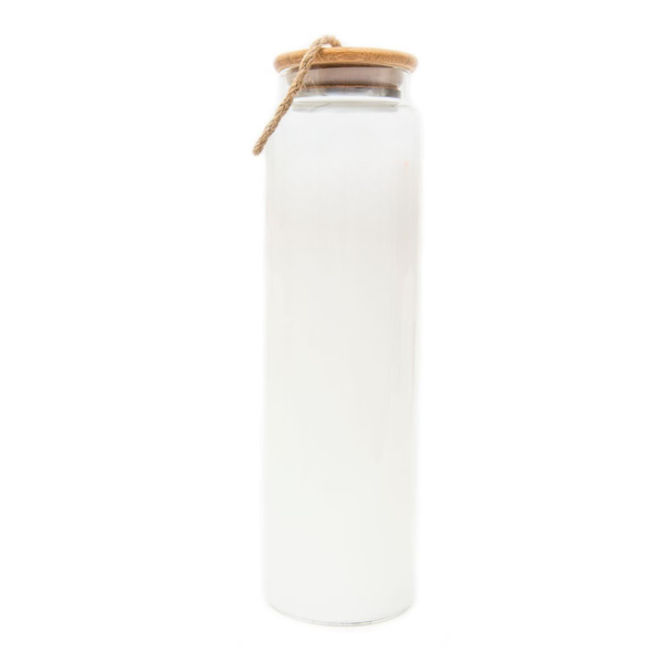 Bamboo lid glass jar for home organisation, ideal for kitchen, pantry, or bathroom storage, space-saving and stylish solution.