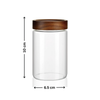 250ml Acacia Lid Glass Jar – Spice Pantry Storage