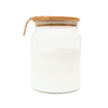Glass jar with bamboo lid, part of Bamboo & Glass 5 Piece Laundry Pack with Liquid Jar for kitchen and pantry organisation.