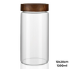 Acacia Screw On Glass Jar β 4 Sizes for pantry storage, bamboo jars, laundry or bathroom organisers, 1200ml capacity