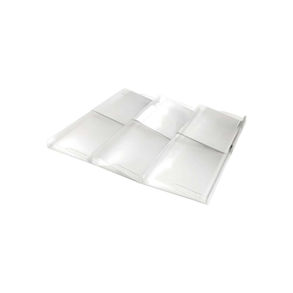 Expandable in-drawer rack for storing pantry jars, fridge containers, and kitchen baskets.