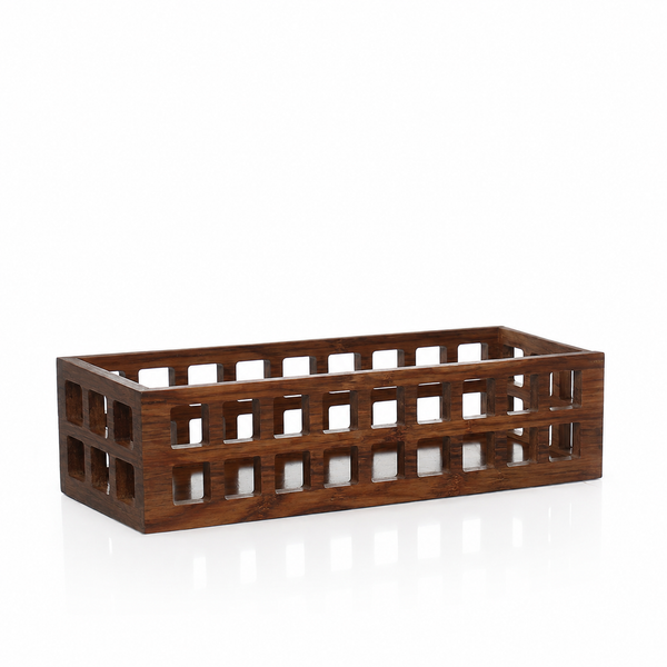 Acacia Perforated Storage Basket β Small