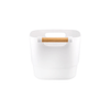 Large White Storage Tub – Wooden Handles, Stylish & Strong, ideal for pantry organisation as a kitchen storage organiser.