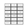 Label sheet with 18 fridge freezer stickers for storage organiser use in kitchen.