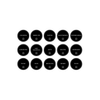Garage Organisation Stickers – 32 Label Pack – Round for efficient storage organisers in garage settings.