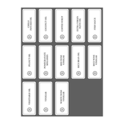 Oil Sticker Set – 28 Labels for Pantry Bottles designed for efficient kitchen organisation and easy identification of pantry items like oils and vinegars.