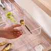 Small Clear Drawer Organisers being used for kitchen cutlery storage. Perfect for enhancing kitchen organisation and efficiency.