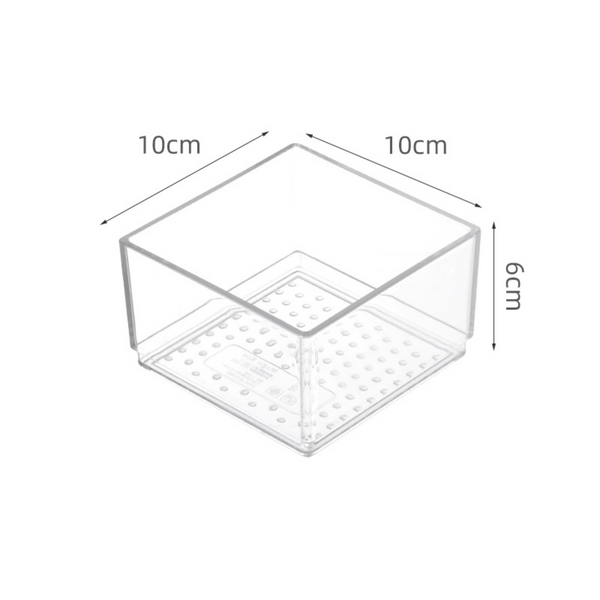 Small Clear Drawer Organisers for pantry storage and home organisation