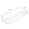 Large Clear Drawer Organisers, ideal for kitchen storage, featuring a 30cm by 10cm size for effective pantry organisation.