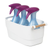 Medium White Storage Tub with Wooden Handle