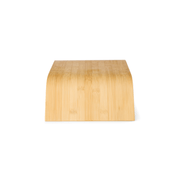 Bamboo Monitor Stand for Ergonomic Workspace Organisation, enhancing storage and desk organisation in home or office settings.
