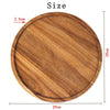 Acacia Wood Round Serving Tray for versatile kitchen organisation, ideal for displaying items in pantry or on dining table.