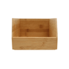 Large bamboo stackable basket for kitchen pantry storage organizer, suitable for jars or containers.