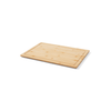 Bamboo cutting board, ideal for kitchen prep, sustainable material, compact storage organiser.