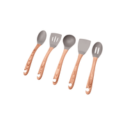 Wood Look Utensils Set – Stylish and Practical for Every Kitchen, ideal for enhancing kitchen organisation with drawer organisers.