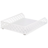White Metal Document Tray for kitchen organisation, ideal storage organisers for pantry or drawer use, enhancing home and office order.
