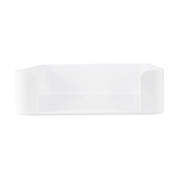 White Plastic Tray for Document & Stationery Organisation, ideal for drawer organisers or under sink storage to maximise space.