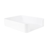White Plastic Tray for Document & Stationery Organisation, ideal for office storage, combining kitchen and pantry organisation efficiency.