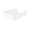 White Plastic Tray for Document & Stationery Organisation in an office setting, ideal for desk storage and decluttering space.