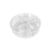 Clear tall rotating Lazy Susan tray for organized pantry storage.