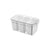 Triple clear fridge organiser with removable baskets for kitchen storage, space-saving design.