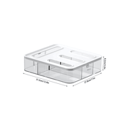 Acrylic Sandwich Bag Organiser – 4 Slot Dispenser for kitchen organisation. Ideal for pantry and drawer storage, enhancing kitchen order.