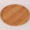 Bamboo Wooden Round Serving Tray for kitchen organisation, ideal as a serving platter or pantry storage, enhancing decor naturally.
