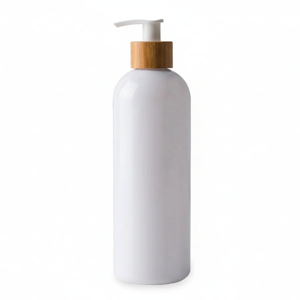 white pump bottle 500ml refillable