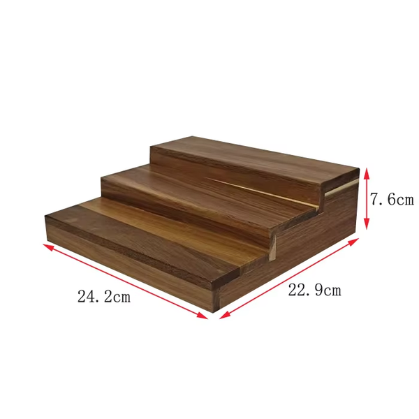 Acacia Wood Spice Rack β 3 Tier for kitchen shelf storage, helping with pantry organisation and improving access to spices in the kitchen.