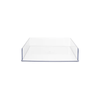 Clear PET document tray for desk storage organiser, space-saving solution for office use.