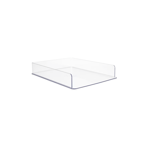 Clear PET Document Tray for Desk Organisation ideal for office storage; enhances desk tidiness with compact, transparent design.