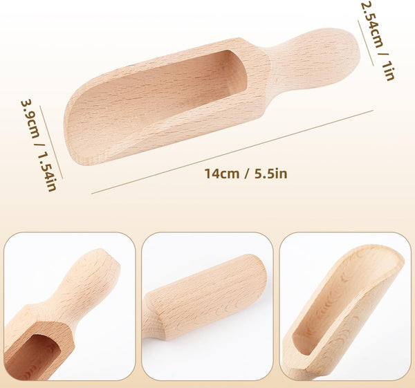 Large Wooden Scoop – Durable Beechwood Kitchen & Laundry Tool