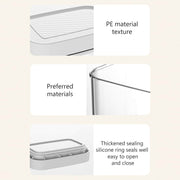 Elegant White Airtight Container – 400ML showing durable PE texture and thickened silicone sealing, ideal for kitchen or pantry organisation.